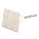 Cream Square Metal Knobs